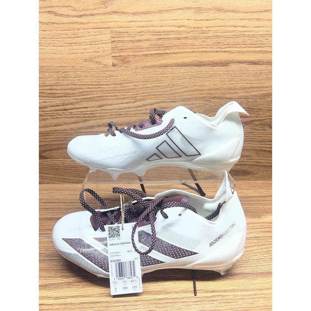 Size 8 - adidas Adizero Electric IE6289 Football Cleats White Maroon